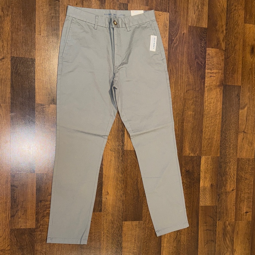 NWT Men's Old Navy Gray Chino Pants - Slim Fit (size 28x30)